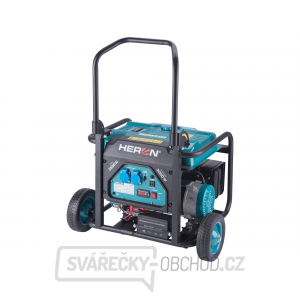 Elektrocentrála benzínová, 7,5HP/3,5kW, podvozek, elektrický start Elektrocentrála benzínová, 7,5HP/3,5kW, podvozek, elektrický start gallery main image