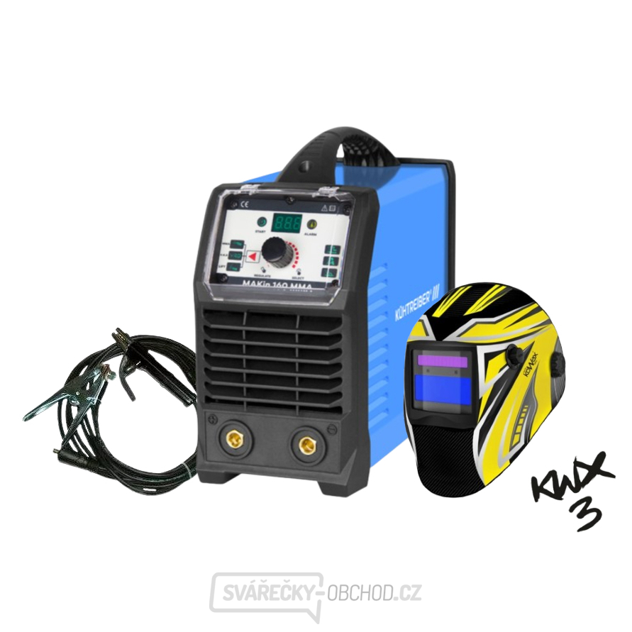 Invertor MAKIN 200 Multi MIG LCD PFC + Hořák 4m + Kukla