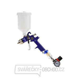Stříkací pistole GEKO HVLP, tryska 1.4 mm, objem 600 ml, regulátor tlaku a odlučovač vody Stříkací pistole GEKO HVLP, tryska 1.4 mm, objem 600 ml, regulátor tlaku a odlučovač vody gallery main image