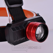 Solight LED čelová nabíjecí svítilna, 3W,150lm, zoom, Li-ion, USB náhled