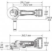 Akumulátorová úhlová bruska 125mm HAZET 9233-7 Náhled