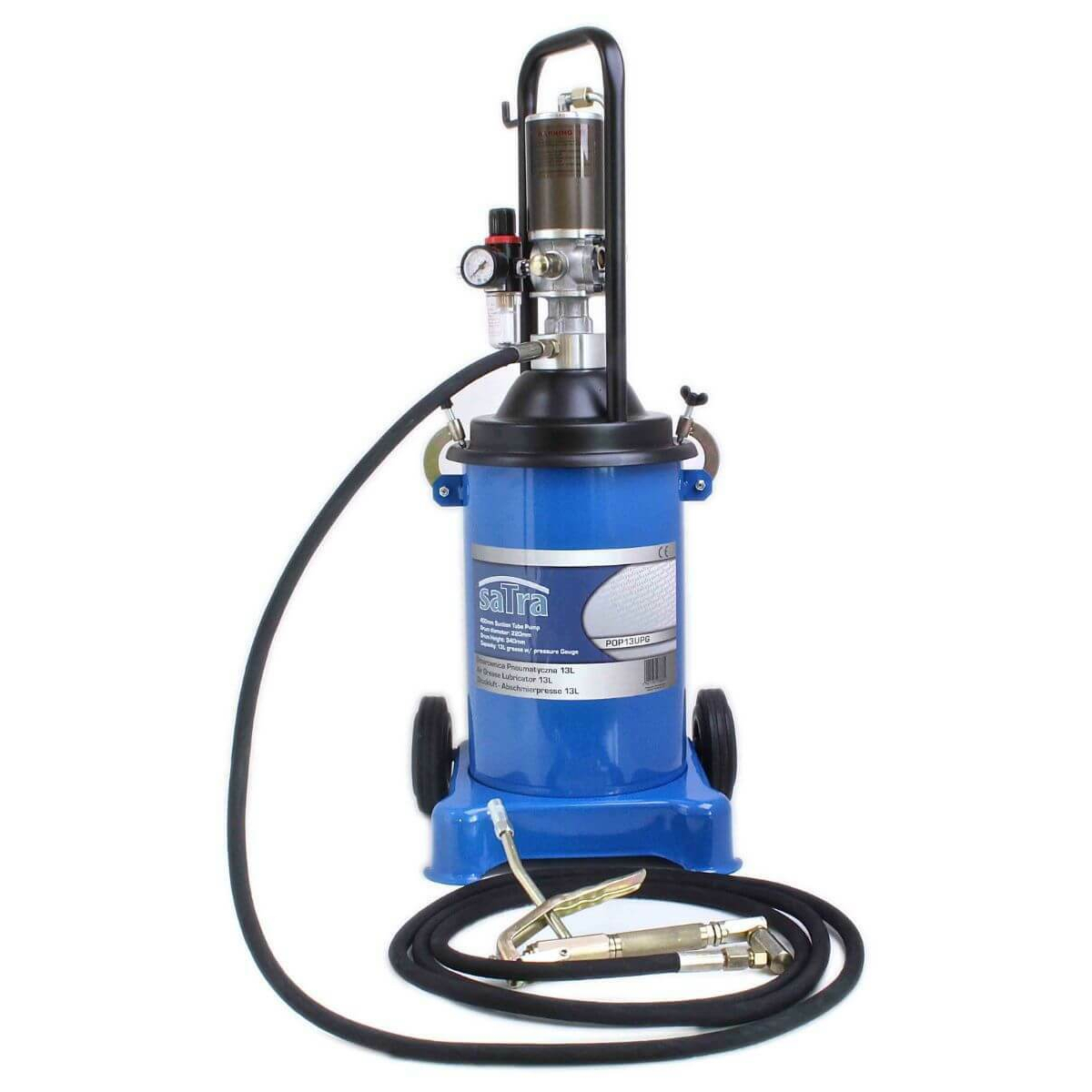 Maznice pneumatická, pojízdná, na 13 kg maziva, hadice 4 m - SATRA POP13UPG