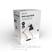 Solight stolní lampa Falun, E27, bílá náhled