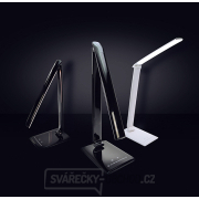 Solight LED stolní lampička stmívatelná, 12W, volba teploty světla, USB, černý lesk náhled