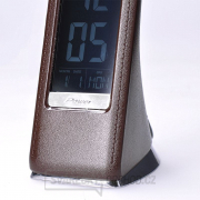 Solight LED stolní lampička s displayem, 6W, 4100K, kůže, hnědá náhled