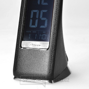 Solight LED stolní lampička s displayem, 6W, 4100K, kůže, černá náhled