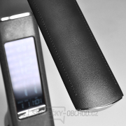 Solight LED stolní lampička s displayem, 6W, 4100K, kůže, černá náhled