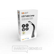 Solight LED stolní lampička s displayem, 6W, 4100K, kůže, černá náhled