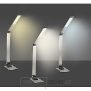 Solight LED stolní lampička stmívatelná, 11W,  změna chromatičnosti, broušený hliník, stříbrná náhled