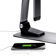 Solight LED stolní lampička stmívatelná, 11W,  změna chromatičnosti, broušený hliník, stříbrná náhled