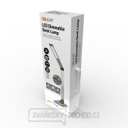 Solight LED stolní lampička stmívatelná, 11W,  změna chromatičnosti, broušený hliník, stříbrná náhled