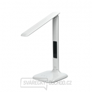 Solight LED stmívatelná stolní lampička s displejem, 6W, volba teploty světla, bílý lesk Náhled