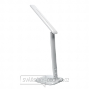 Solight LED stmívatelná stolní lampička s displejem, 6W, volba teploty světla, bílý lesk Náhled