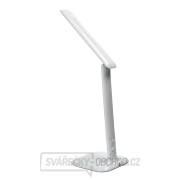 Solight LED stmívatelná stolní lampička s displejem, 6W, volba teploty světla, bílý lesk Náhled