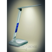 Solight LED stmívatelná stolní lampička s displejem, 6W, volba teploty světla, bílý lesk náhled