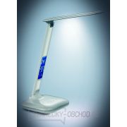Solight LED stmívatelná stolní lampička s displejem, 6W, volba teploty světla, bílý lesk náhled