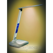 Solight LED stmívatelná stolní lampička s displejem, 6W, volba teploty světla, bílý lesk náhled