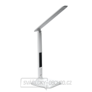 Solight LED stmívatelná stolní lampička s displejem, 6W, volba teploty světla, bílý lesk náhled