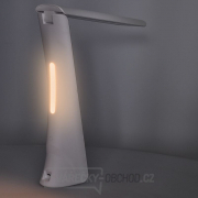 Solight LED stolní lampička nabíjecí, 5W, display, změna chromatičnosti, USB, bílá náhled