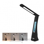 Solight LED stolní lampička nabíjecí, 5W, display, změna chromatičnosti, USB, černá gallery main image