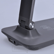 Solight LED stmívatelná lampička s bezdrátovým nabíjením, 10W, změna chromatičnosti, šedá náhled