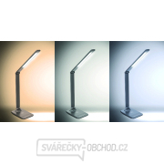 Solight LED stmívatelná lampička s bezdrátovým nabíjením, 10W, změna chromatičnosti, šedá náhled