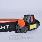 Solight LED čelová nabíjecí svítilna, 3W + COB,150 + 120lm, Li-ion, USB Náhled
