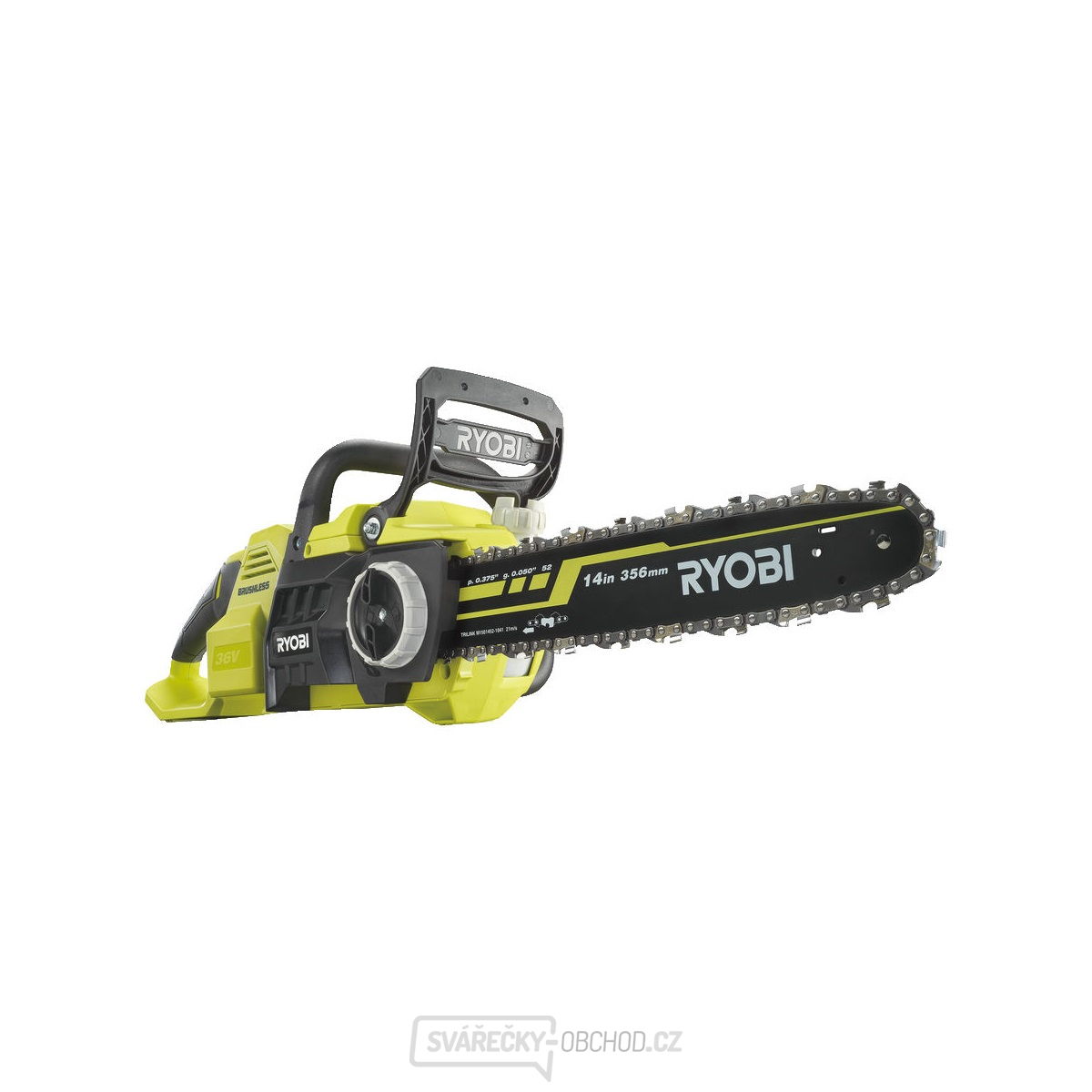Ryobi RY36CSX35A-0 aku 36V bezuhlíková řetězová pila (bez baterie a nabíječky)
