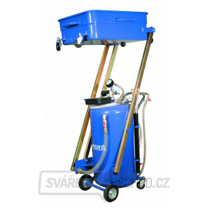 Olejová jímka pneumatická, pojízdná, objem 90 litrů, se záchytnou vanou - ASTA gallery main image