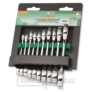 Sada krátkých, očkoplochých klíčů s ráčnou v pořadníku, 10 ks, 8-19 mm - JONNESWAY W51110S