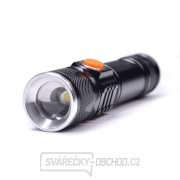 Solight LED kapesní nabíjecí svítilna, 3W, 200lm, USB, Li-ion Náhled