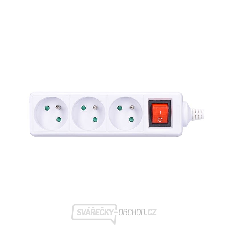 Solight vícenásobná zásuvka, 3 zásuvky, vypínač