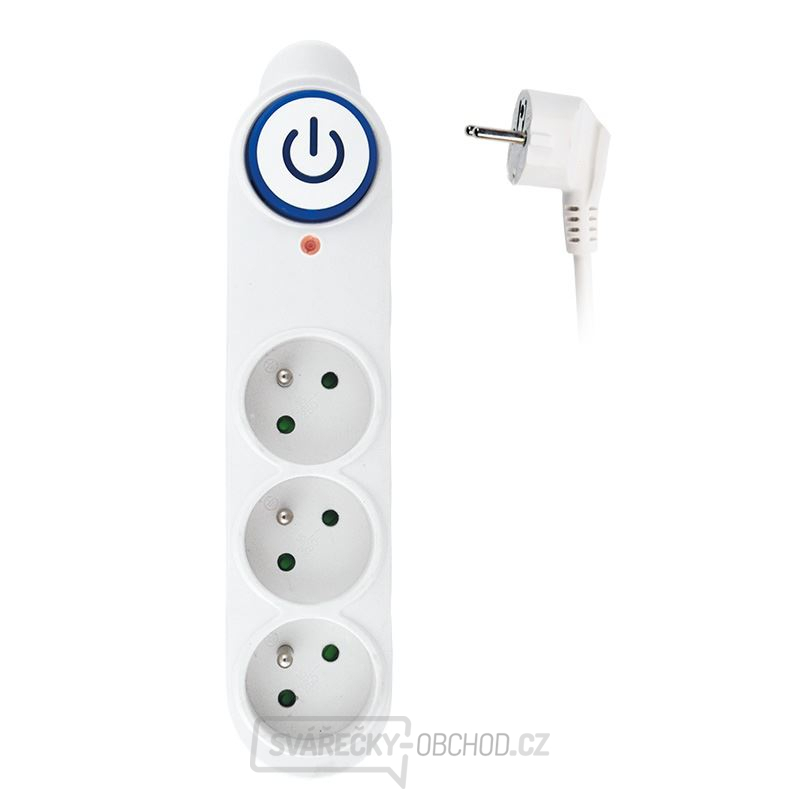 Solight přepěťová ochrana, 3 zásuvky, 1,5m, bílá