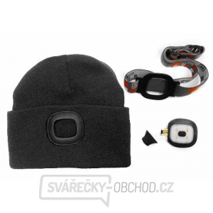 Čepice s LED světlem - černá Čepice s LED světlem - černá gallery main image