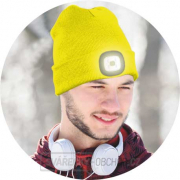 Čepice s LED světlem - reflexní žlutá Náhled