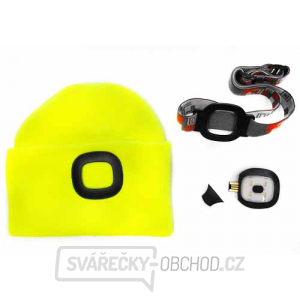 Čepice s LED světlem - reflexní žlutá Čepice s LED světlem - reflexní žlutá gallery main image