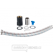 Baterie umyvadlová, stojánková s flexibilním ramínkem, 35mm, bílá náhled