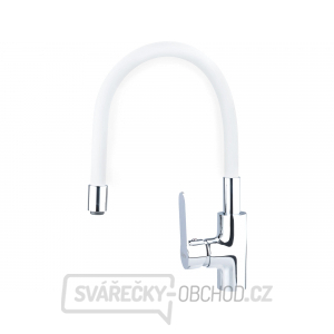 Baterie umyvadlová, stojánková s flexibilním ramínkem, 35mm, bílá Baterie umyvadlová, stojánková s flexibilním ramínkem, 35mm, bílá gallery main image