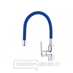 Baterie umyvadlová, stojánková s flexibilním ramínkem, 35mm, modrá Baterie umyvadlová, stojánková s flexibilním ramínkem, 35mm, modrá gallery main image