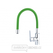 Baterie umyvadlová, stojánková s flexibilním ramínkem, 35mm, zelená Baterie umyvadlová, stojánková s flexibilním ramínkem, 35mm, zelená gallery main image