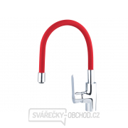 Baterie umyvadlová, stojánková s flexibilním ramínkem, 35mm, červená Baterie umyvadlová, stojánková s flexibilním ramínkem, 35mm, červená gallery main image