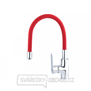 Baterie umyvadlová, stojánková s flexibilním ramínkem, 35mm, červená Baterie umyvadlová, stojánková s flexibilním ramínkem, 35mm, červená gallery main image