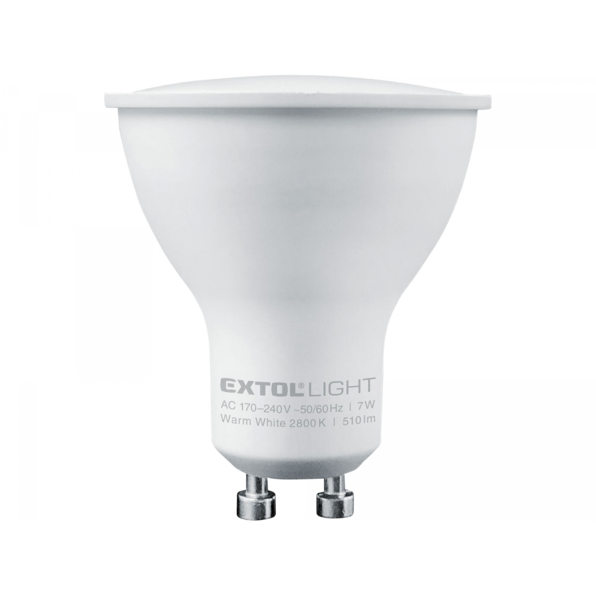 EXTOL LIGHT žárovka LED reflektorová, 7W, 510lm, GU10, teplá bílá