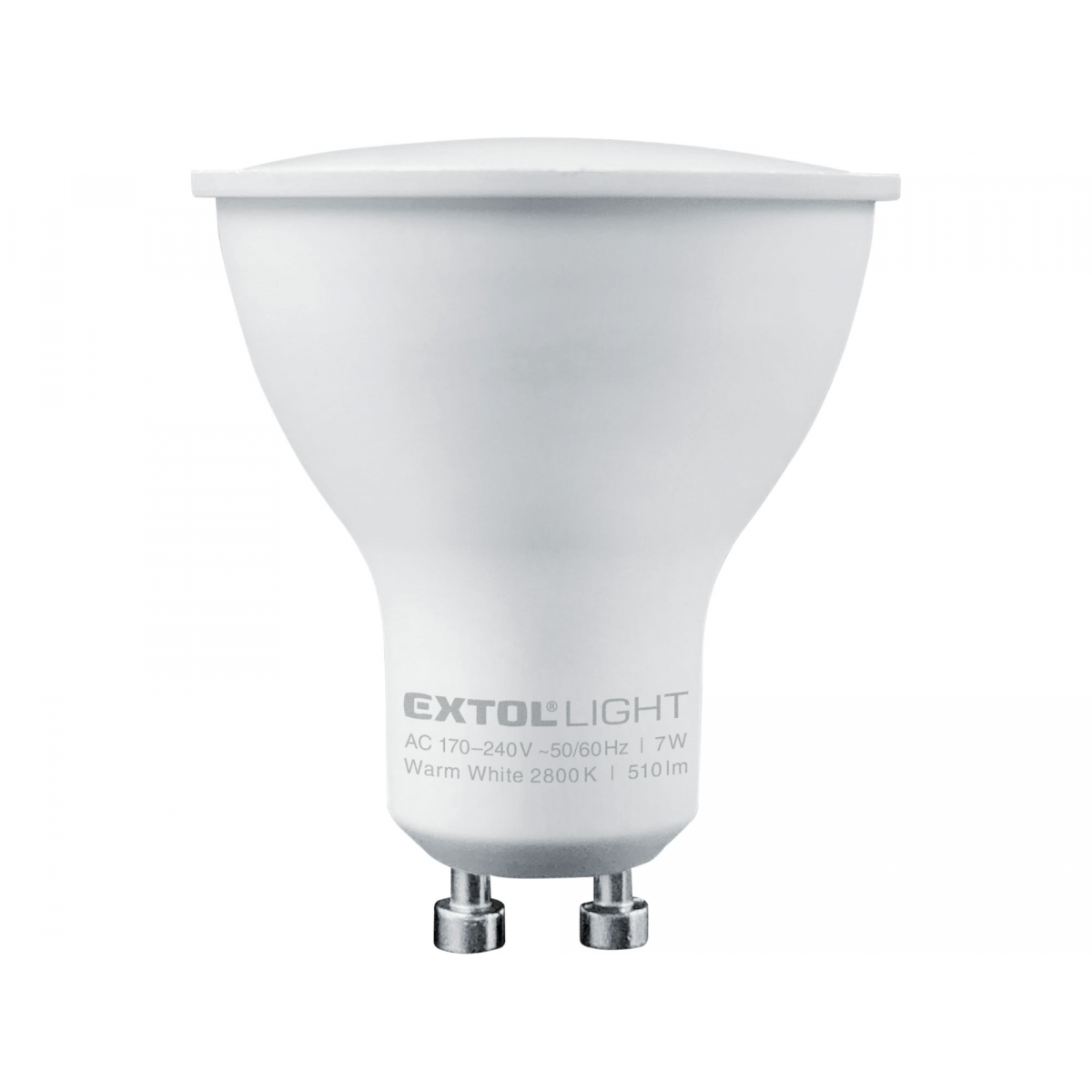 EXTOL LIGHT žárovka LED reflektorová, 7W, 510lm, GU10, teplá bílá 43033