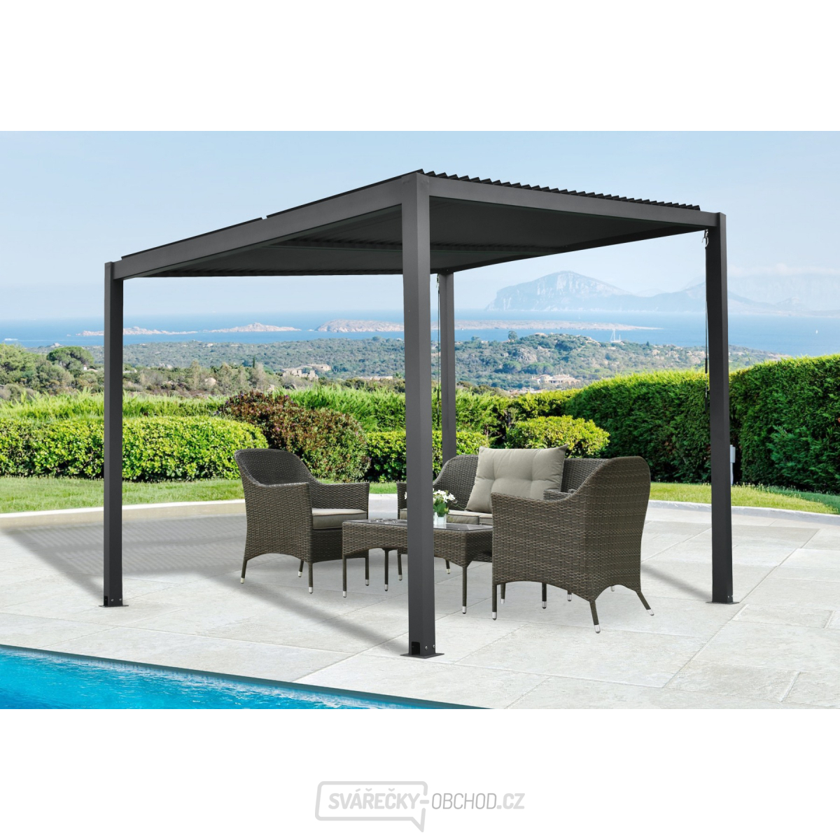hliníková pergola LANITPLAST BIOCLIMATIC 33