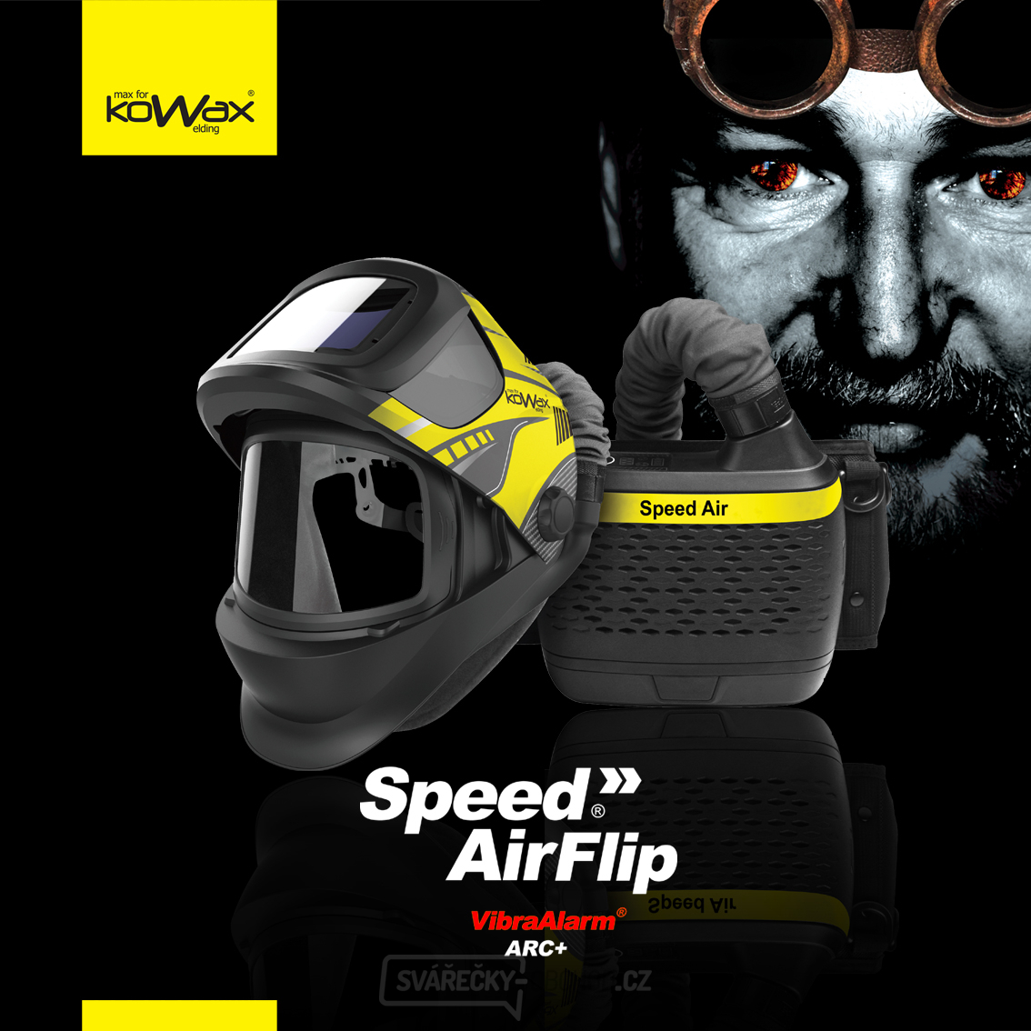 KOWAX Filtračně ventilační jednotka Speed Air + kukla Flip ARC+