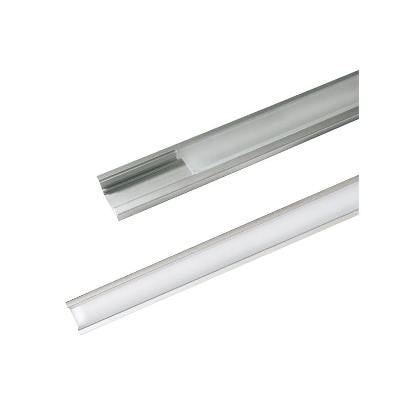 Levně AL profil AR1 nový 24,7x7mm pro LED pásky, k zapuštění, včetně plexi 2m 06424367