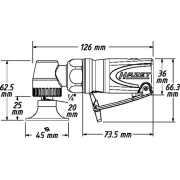 Pneumatická talířová mini bruska HAZET 9033M-11 Náhled