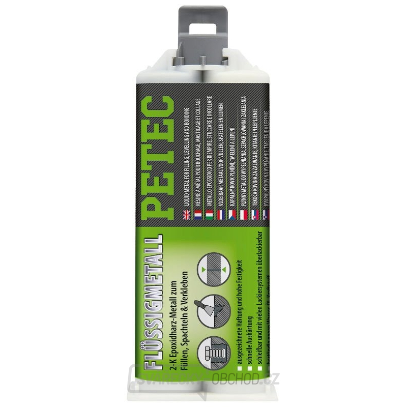 PETEC 97355 Dvoukomponentní lepicí tmel ("tekutý kov") - Flüssigmetal 50 ml