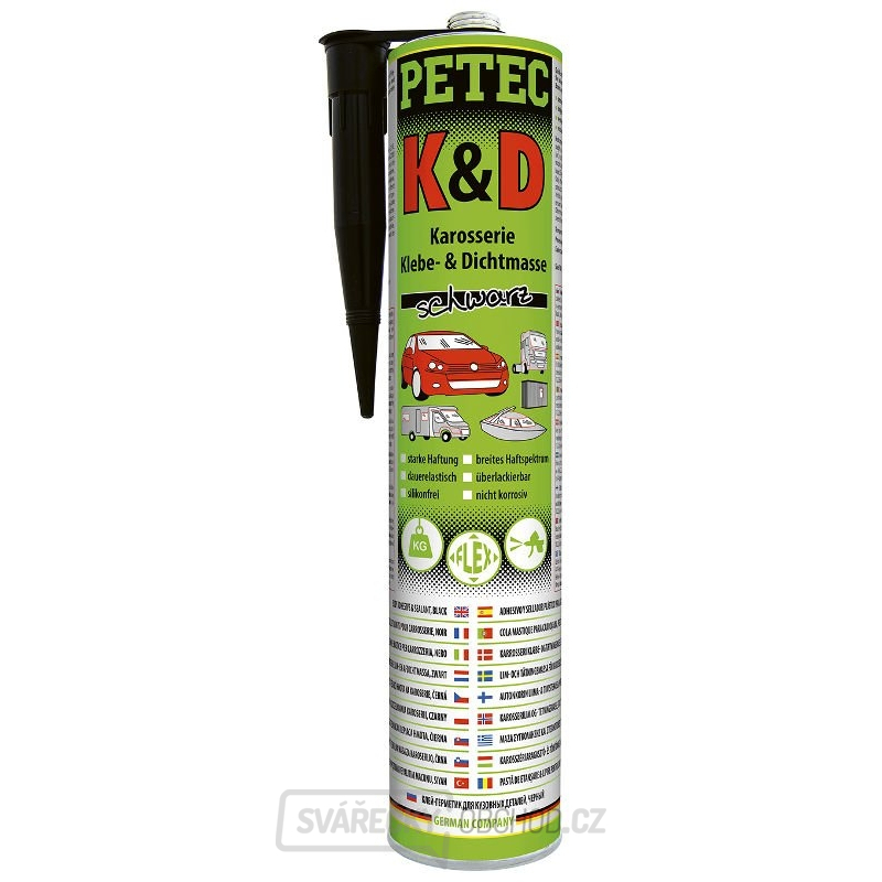 PETEC 94730 Karosářská těsnicí a lepicí hmota, černá